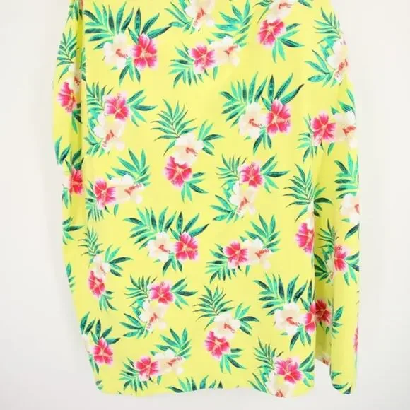 NWT Lands End Floral Yellow One Shoulder Tankini Swim Top Size 26W - Picture 3 of 11